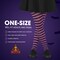 Black and Purple Tights - Striped Nylon Stretch Pantyhose Stocking Accessories for Every Day Attire and Costumes for Teens and Children